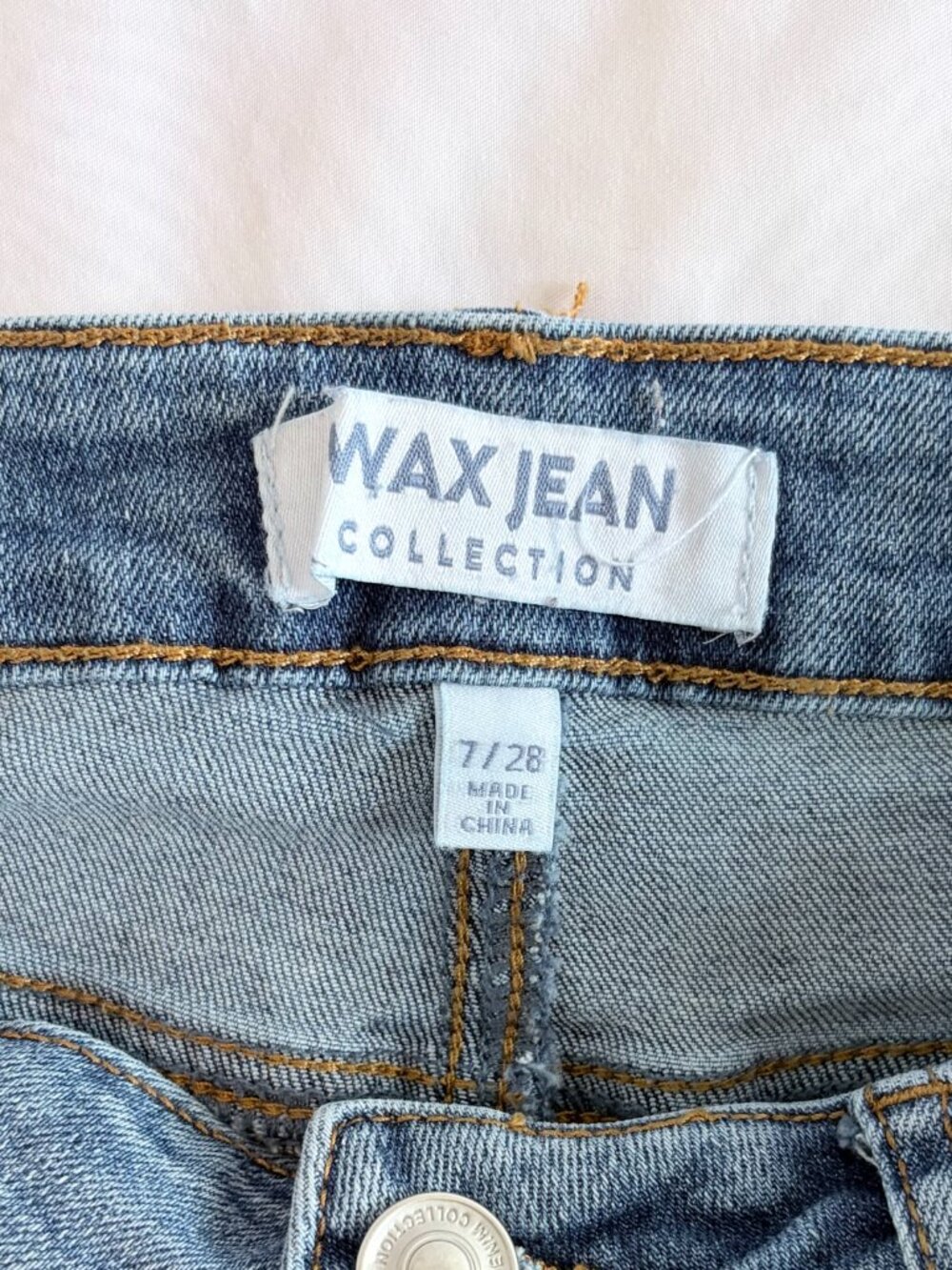 Wax blue jeans 7/28 cotton wide leg - Picture 7 of 8